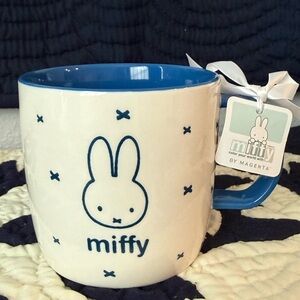 Magenta Miffy Mug with Blue Accents